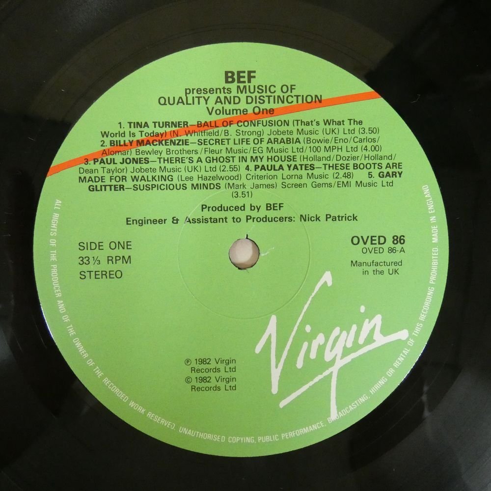 46073897;【UK盤】British Electric Foundation / Music Of Quality & Distinction Volume Oneの画像3