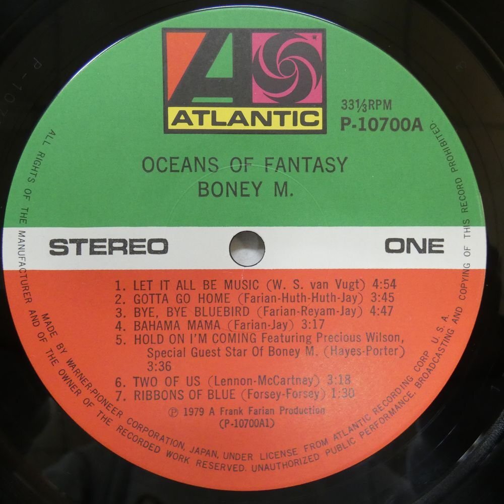 47058166;【国内盤/見開き】Boney M. / Oceans Of Fantasyの画像3