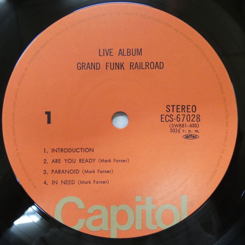 47058207;【帯付/2LP/見開き】Grand Funk / Live Album_画像3