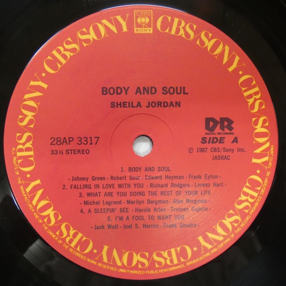 47058275;【国内盤】Sheila Jordan / Body And Soulの画像3