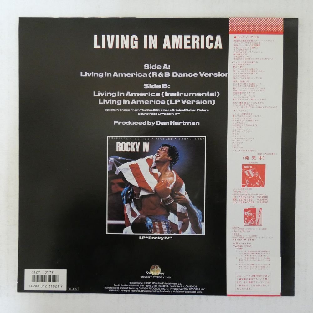 47058637;【帯付/美盤/12inch】James Brown / Living In America_画像2