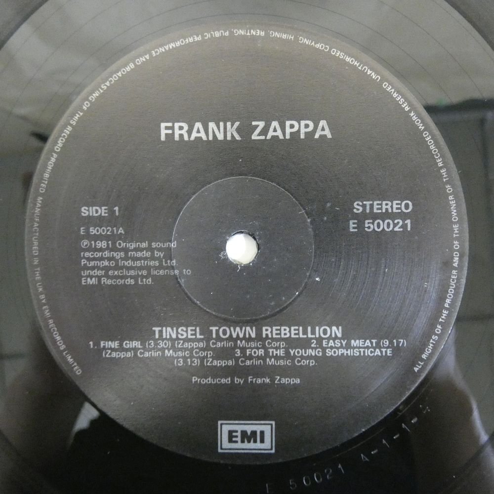 46074387;【UK盤/見開き/2LP/美盤】Frank Zappa / Tinseltown Rebellion_画像3