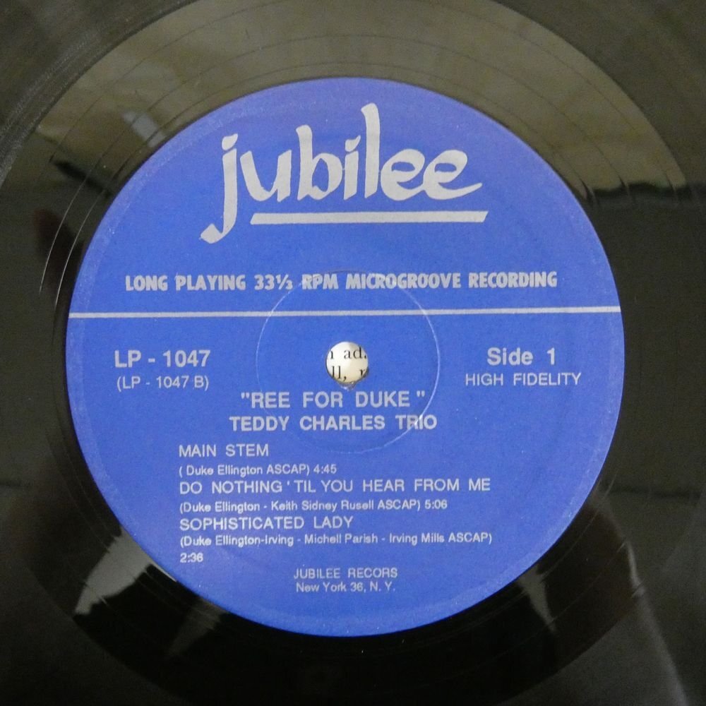 46074407;【US盤/Jubilee】Teddy Charles Trio / 3 For Dukeの画像3