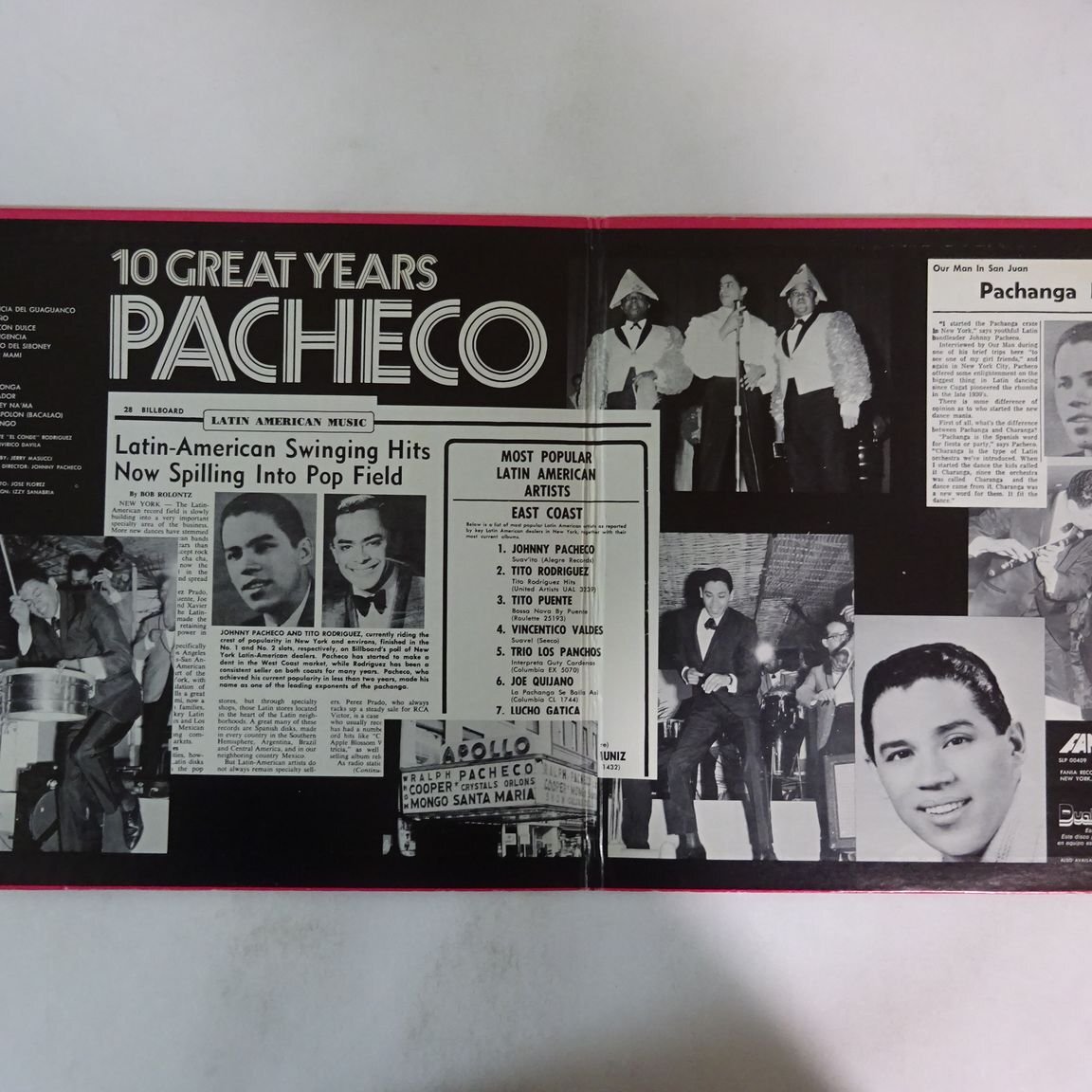 11185299;【USオリジナル/Latin/Sterling刻印/Fania/見開き】Pacheco / 10 Great Years_画像2