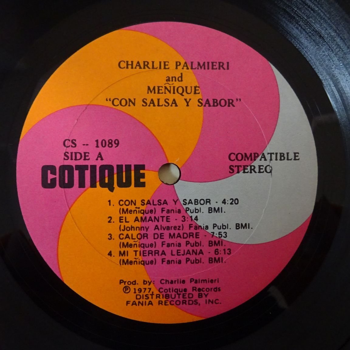 11185300;【US盤/Sterling刻印/シュリンク/Latin】Charlie Palmieri And Menique / Con Salsa Y Saborの画像3