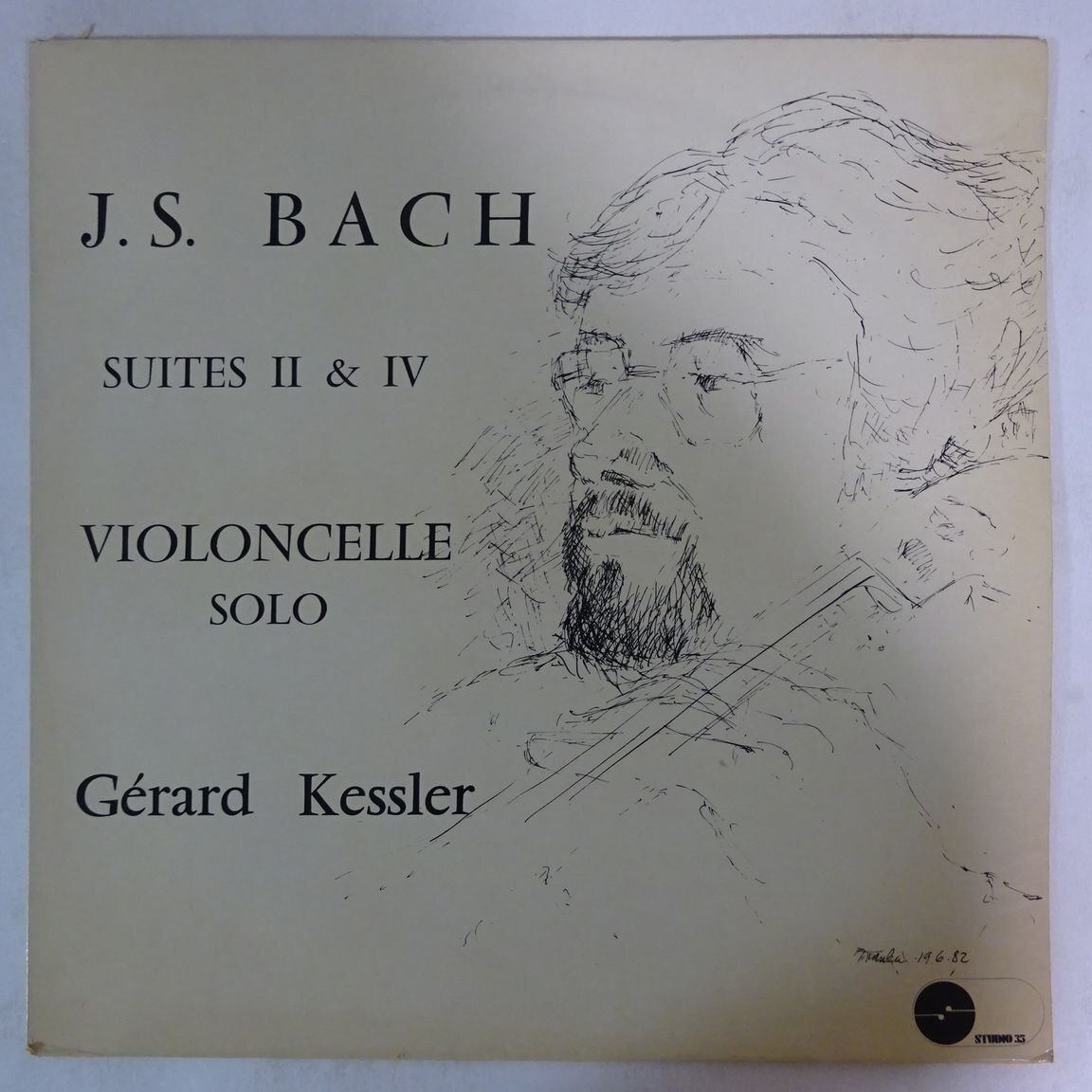 11186089;【仏STUDIO 35】ジェラルド・ケスラー J.S.バッハ/無伴奏チェロ組曲第2&4番の画像1