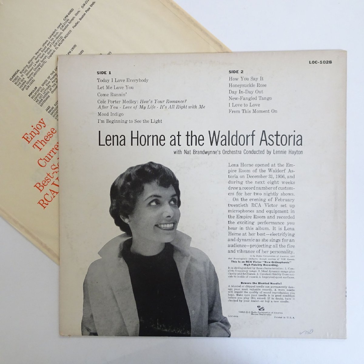 10024071;【US盤/黒銀ニッパー/深溝/MONO/RCA Victor】Lena Horne / At The Waldorf Astoriaの画像2