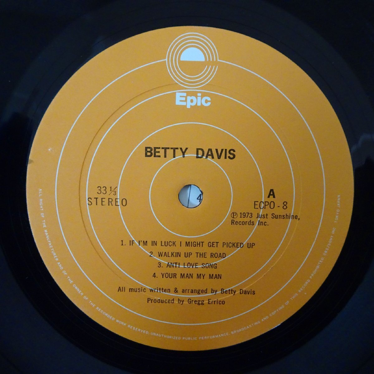11185492;【ほぼ美盤/JPN FIRST PRESS】Betty Davis / S.T. 褐色のファンキー・クイーンの画像3