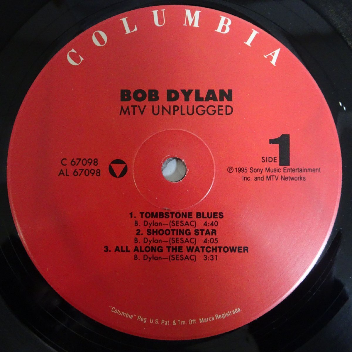 14030433;【USオリジナル/2LP/稀少95年発/ハイプステッカー/シュリンク付】Bob Dylan ボブ・ディラン / MTV Unplugged MTVアンプラグドの画像4