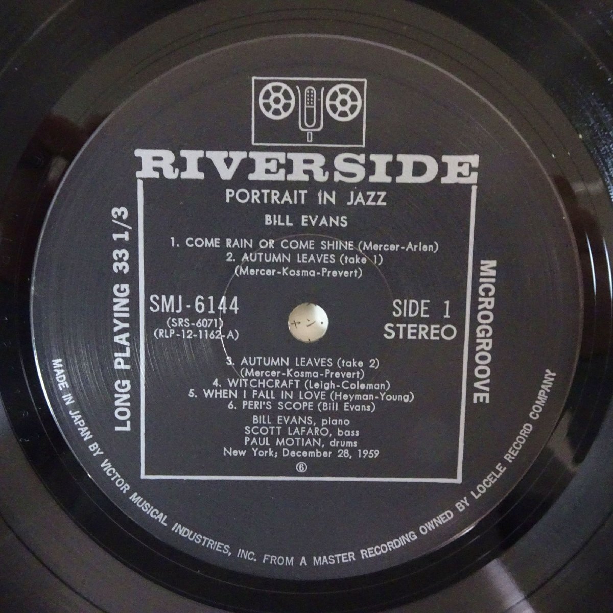 11185709;【ほぼ美盤/帯付き/Riverside】Bill Evans Trio / Portrait In Jazzの画像3