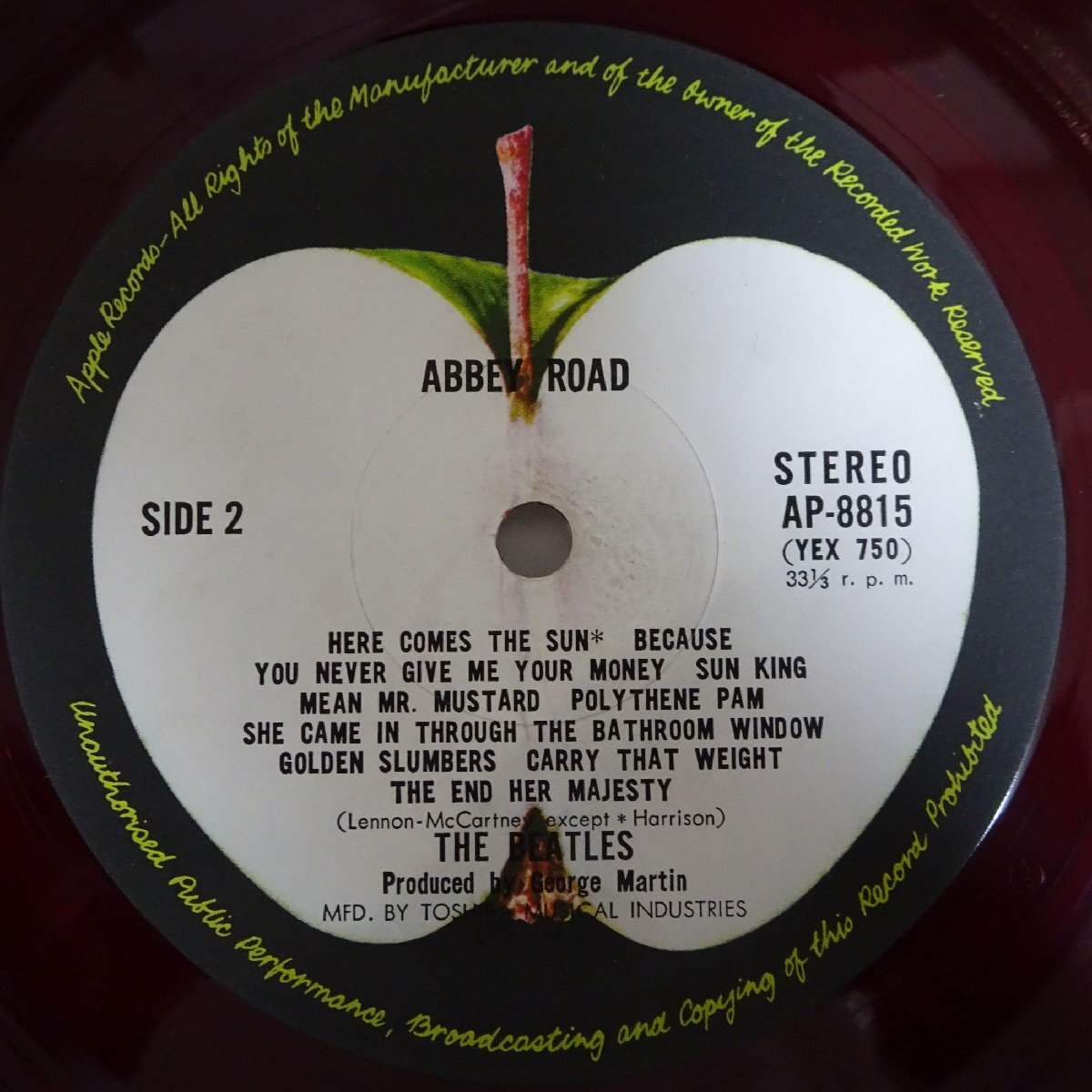 14030553;【Apple丸帯付/東芝赤盤/サイン色紙付】The Beatles ビートルズ / Abbey Road アビー・ロードの画像5