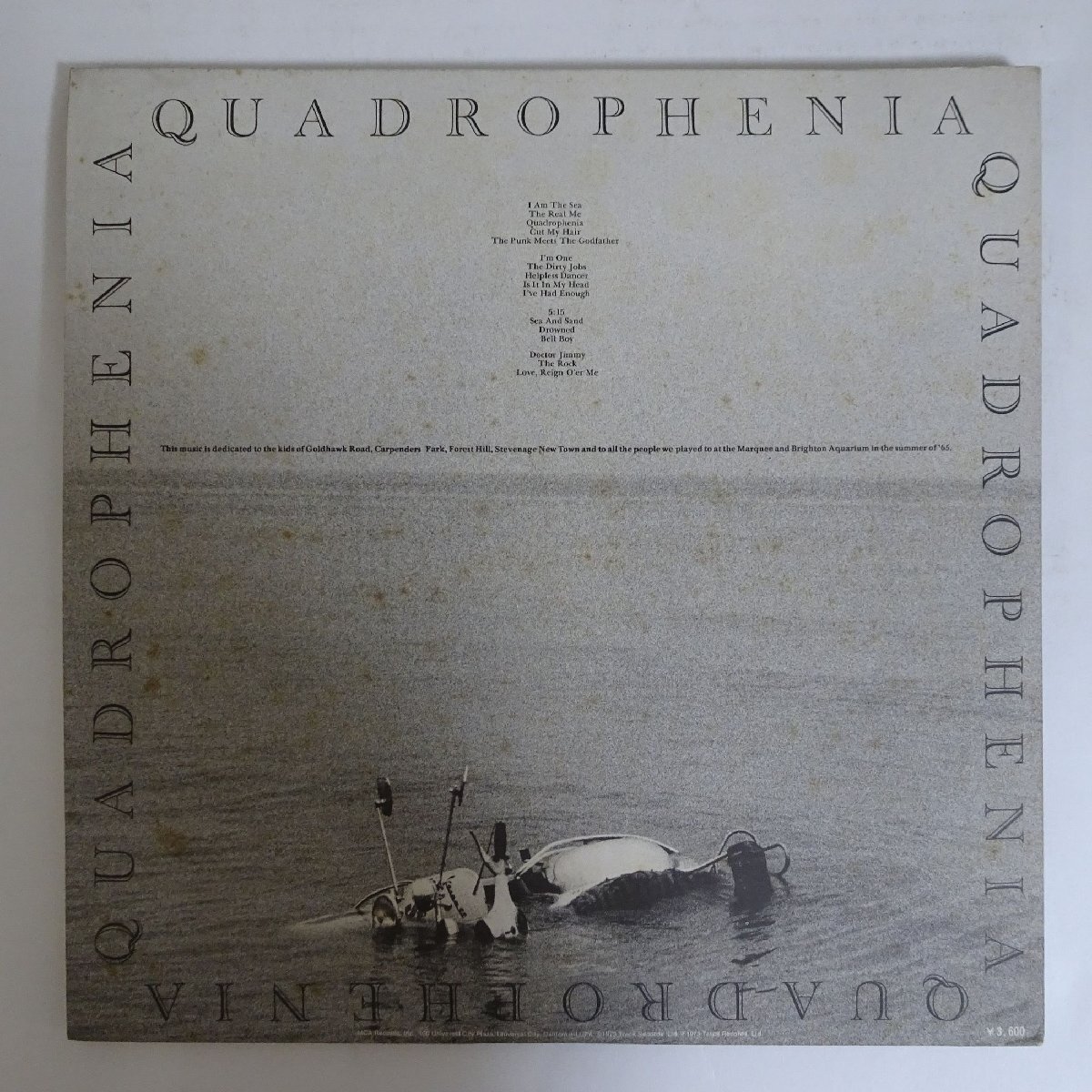 14030541;【JPNオリジナル/初回帯付/2LP/ブックレット付/見開き】The Who ザ・フー / Quadrophenia 四重人格の画像2