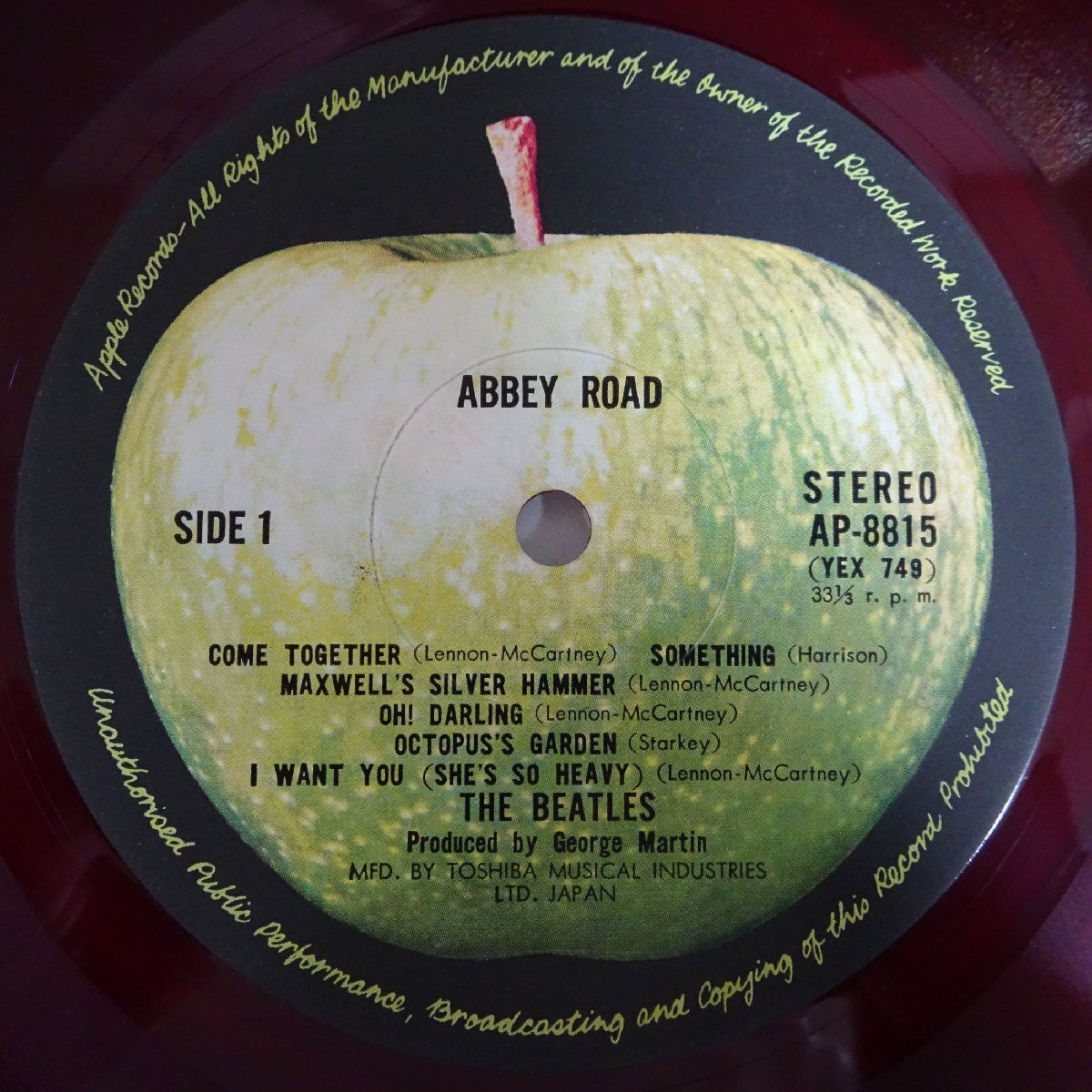 14030553;【Apple丸帯付/東芝赤盤/サイン色紙付】The Beatles ビートルズ / Abbey Road アビー・ロードの画像4