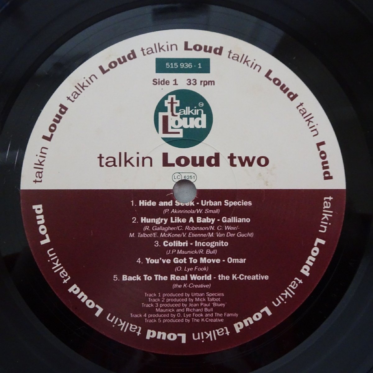 10025425;【UK盤/Acid Jazz】Various / Talkin' Loud Twoの画像3