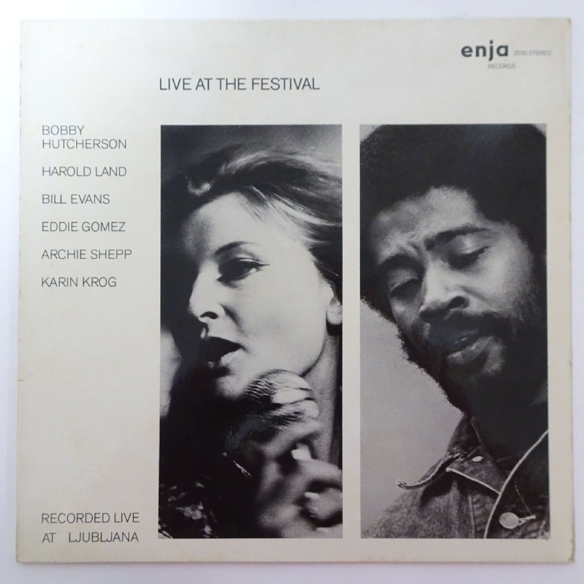 14030881;【美盤/Germanyオリジナル/enja/コーティング】Bobby Hutcherson, Bill Evans, Karin Krog ... / Live At The Festivalの画像1