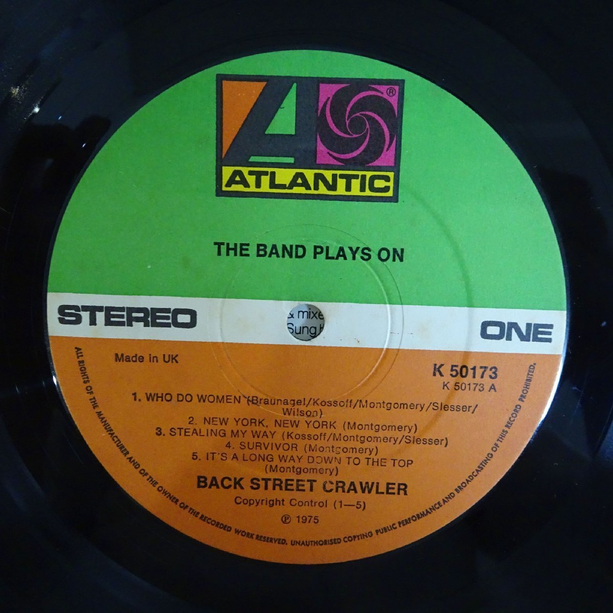 11186499;【UK盤】Back Street Crawler / The Band Plays Onの画像3