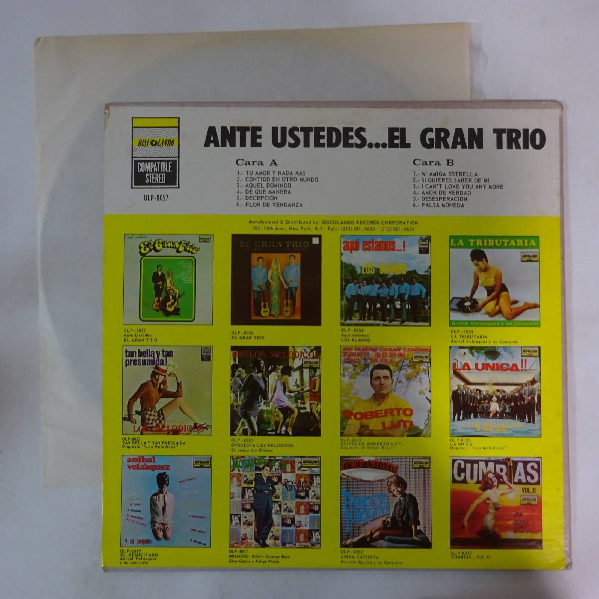 10024964;【US盤/LATIN】El Gran Trio / Ante Ustedes...の画像2