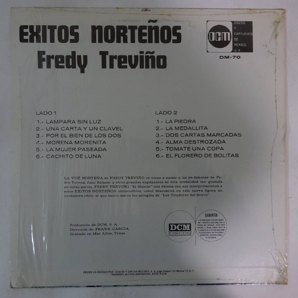 10024953;【Mexico盤/シュリンク/LATIN】Freddy Trevino El Halcon / Exitos Mortenosの画像2