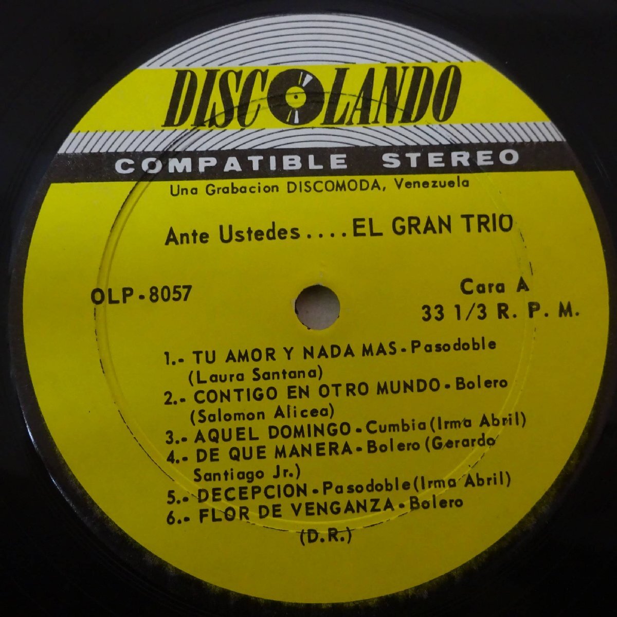 10024964;【US盤/LATIN】El Gran Trio / Ante Ustedes...の画像3