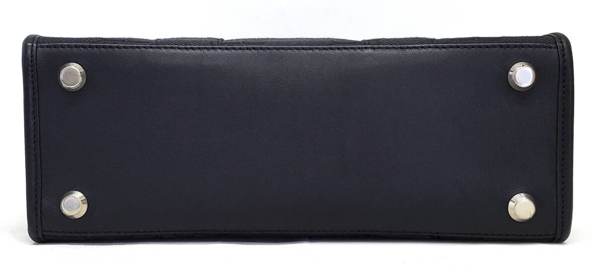 D2113* почти не использовался [ Balenciaga BALENCIAGA] аппаратное обеспечение маленький большая сумка BB монограмма * ручная сумочка парусина × кожа чёрный 