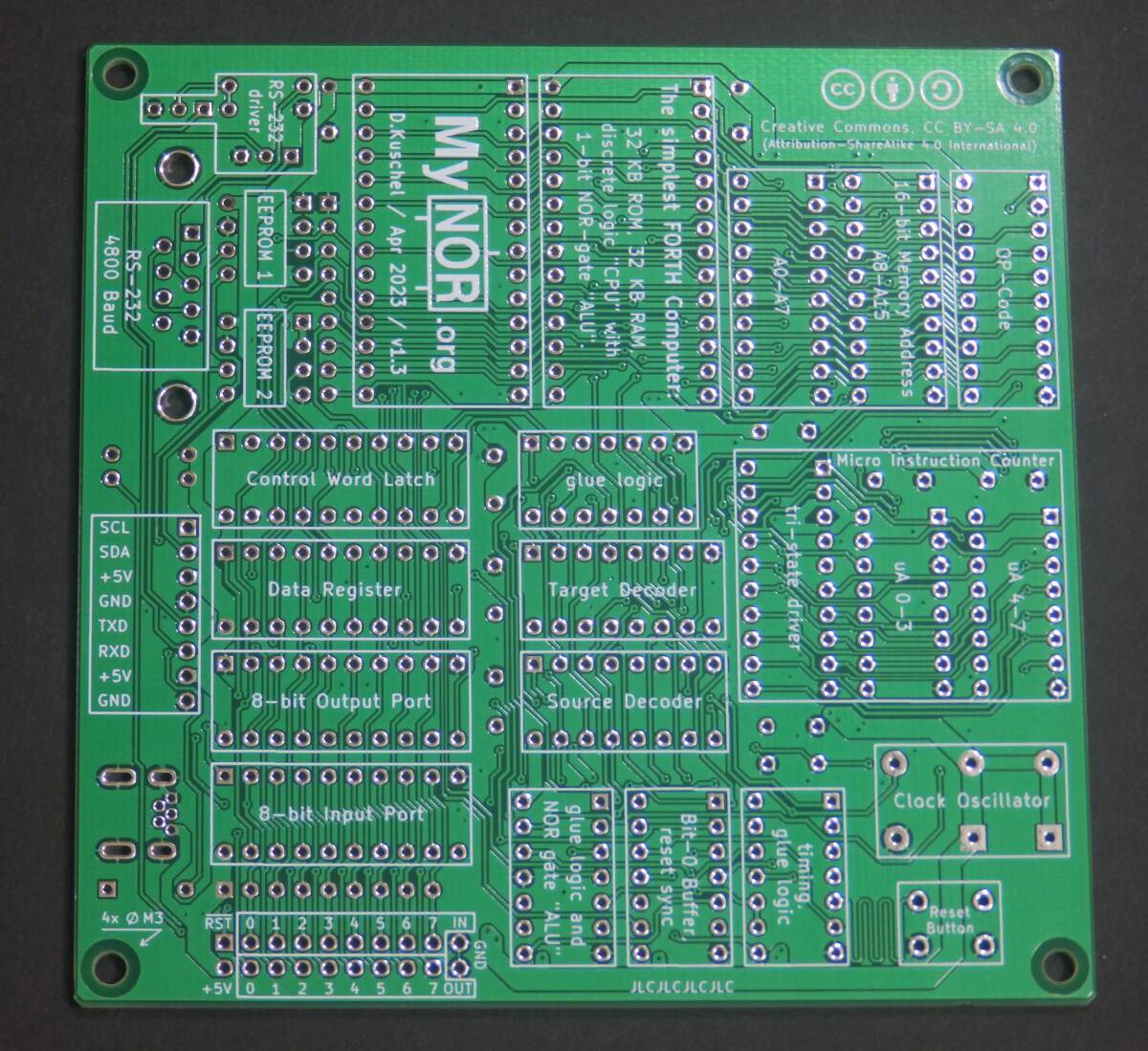 My4TH プリント基板 緑色 CPUレスのマイコンボード TTL マイフォース eb9e3_画像2