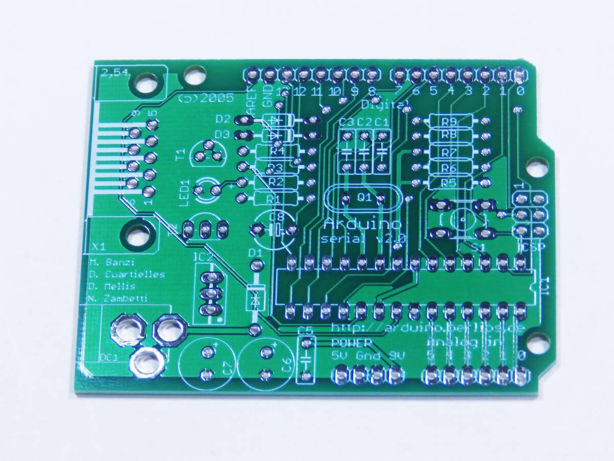 Arduino Board Serial RS232 V2 基板 緑色 アルデュイーノ シリアル通信 ATMEGA8 eb9e6_画像1