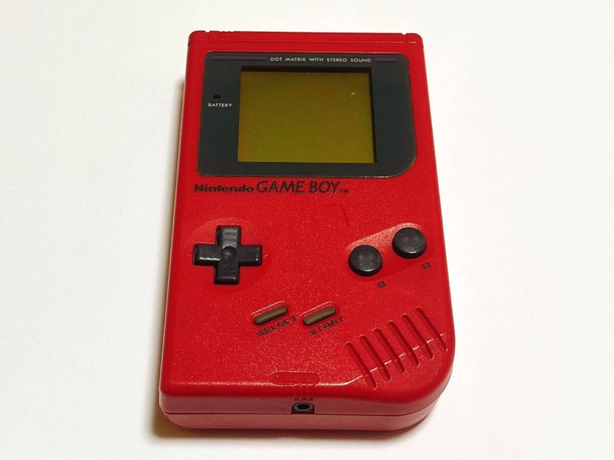 GB 本体 ゲームボーイ レッド DMG-001 動作確認済み 初代 Nintendo GAMEBOY ポケットモンスター ゼルダ カービィ セット まとめて ソフトの画像2