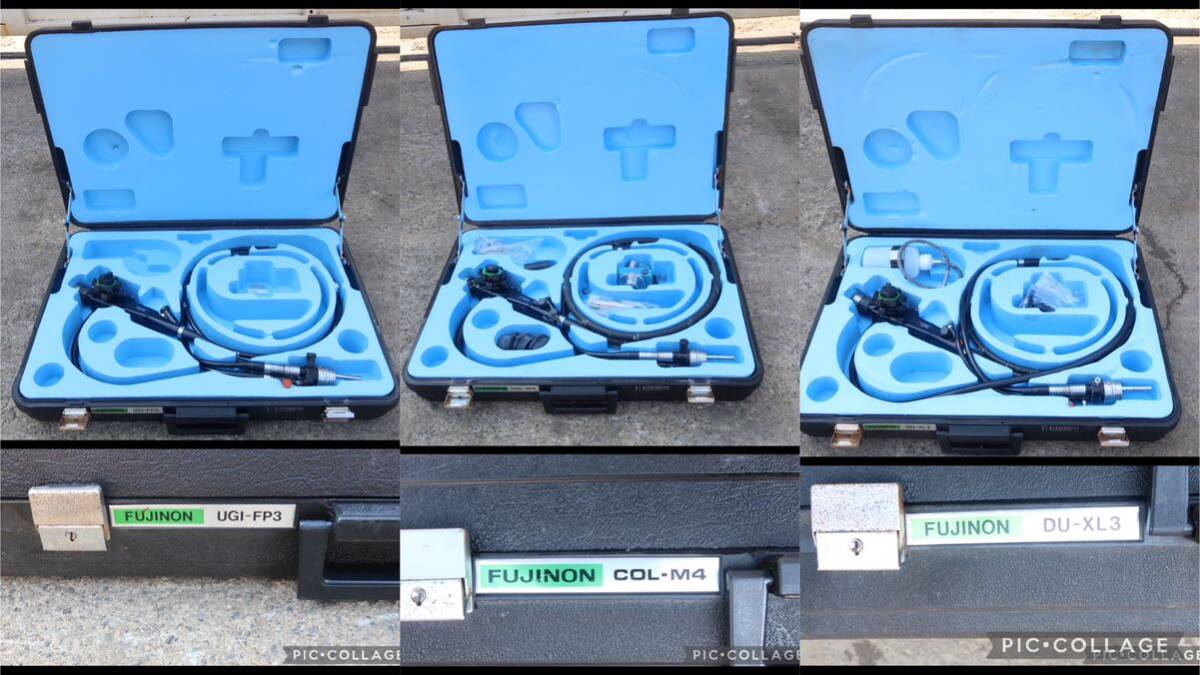 ☆ 中古 FUJINONフジノン 検査用ファイバースコープ ファイバースコープ DU-XL3 & UGI-FP3 & COL-M4 3個セット☆
