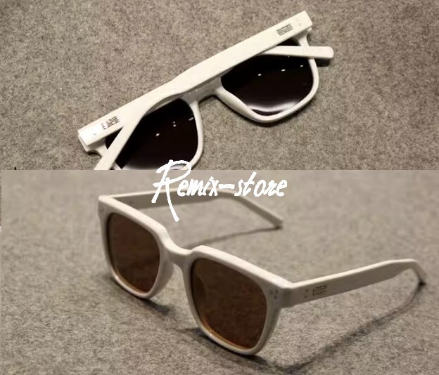 * modern ..oyaji.*S/S summer square TR90 UV polarizing lens sunglasses white Celeb favorite glasses Italy Vintage *K152