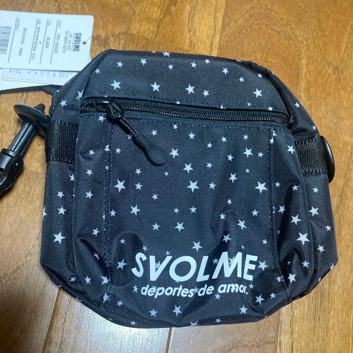 スボルメ　SVOLME 星柄 ミニポーチ 183-92520 010/ブラック バッグ サコッシュ ショルダー　定価¥4070