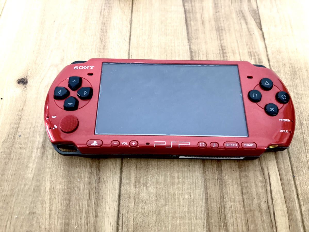 PSP 3000 美品SONY ゲー厶機 ソニー プレイステーションポータブル ブラック レッドブラック_画像4