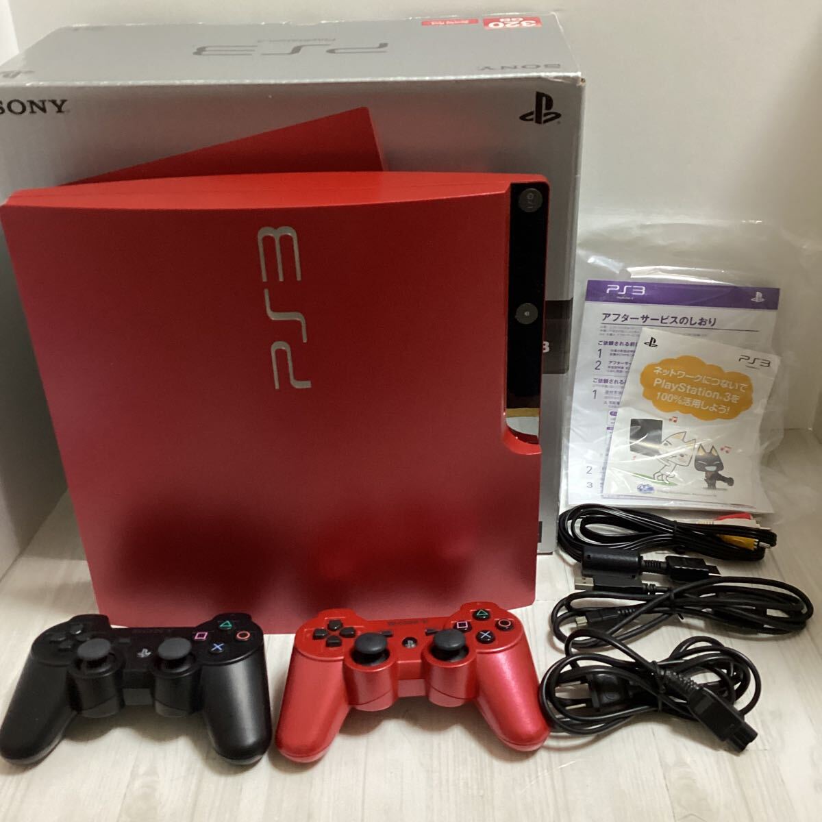 【中古】希少 プレイステーション3 スカーレット・レッド 320GB CECH-3000B SRの画像1