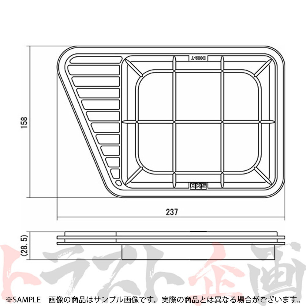 HKS スーパーエアフィルター ミラ アヴィ L250S EF-DET 70017-AD102 ダイハツ (213182357_画像2