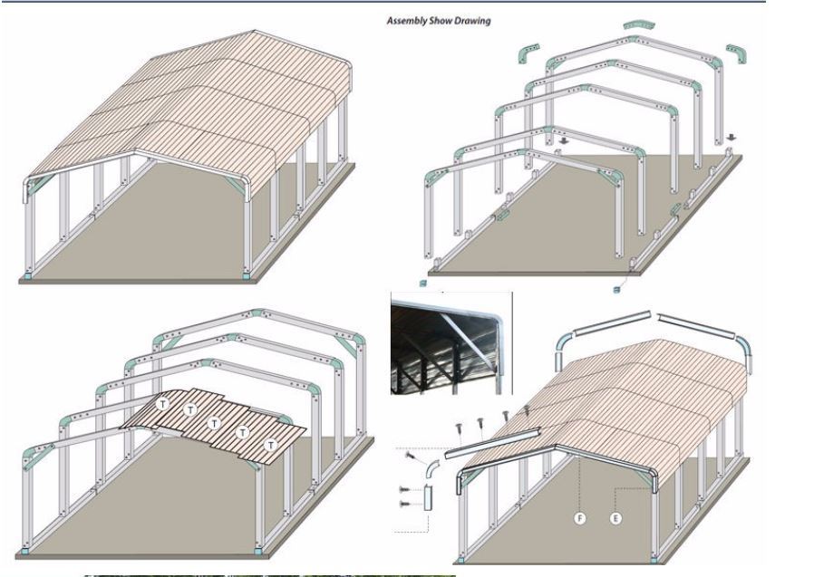 アメリカンガレージ シルバーグレー 9M x 6M x2.4m リモコン付き アメリカンガレージ シルバーグレー 9M x 6M x2.4m リモコン付き