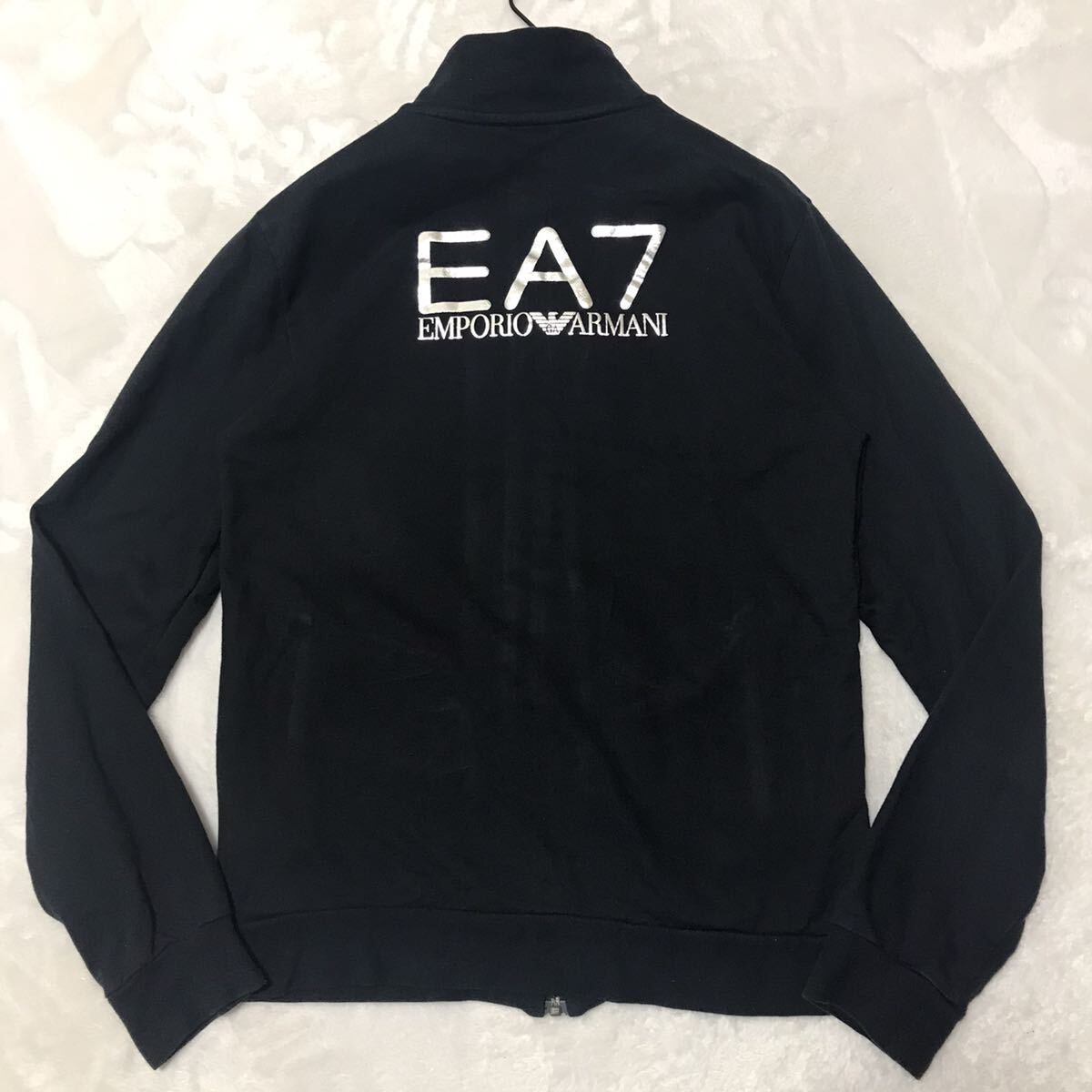 エンポリオアルマーニ【抜群の存在感】EMPORIO ARMANI EA7 トラックジャケット ブルゾン ジップアップ 黒 ブラック L〜XL メンズの画像1