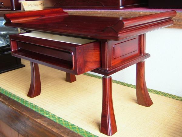 総無垢★333仏具★極上経机 最終 黒檀のみ オープン仕上 18号