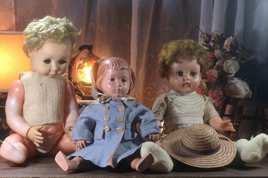 ∇花∇西洋人形コレクション 赤ちゃん人形の豪華3体セット 最大57cm クローズアイ_画像2