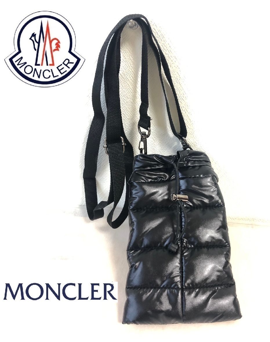  Moncler бардачок сумка MONCLER кейс / небольшая сумочка мобильный кейс чёрный смартфон inserting нашивка ....sakoshu очки плечо / очки кейс 
