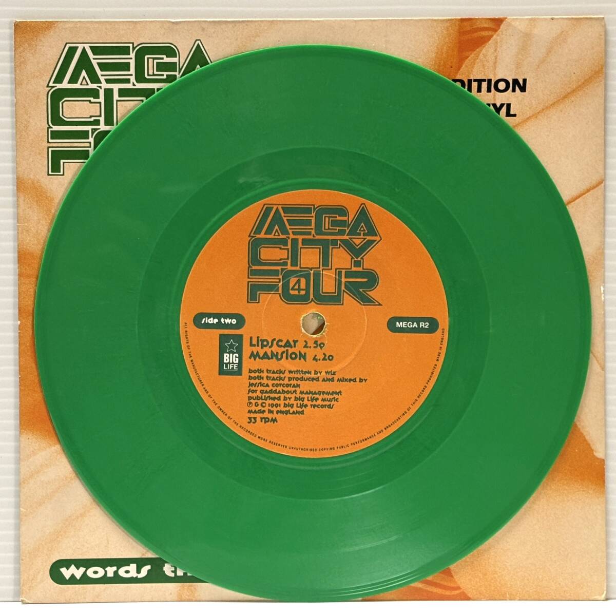 Mega City Four / Words That Say (7 inch Green Vinyl) ■Used■ Wiz Mega City 4 MC4 M.C.4 Doughboys Ipanema Serpicoの画像4