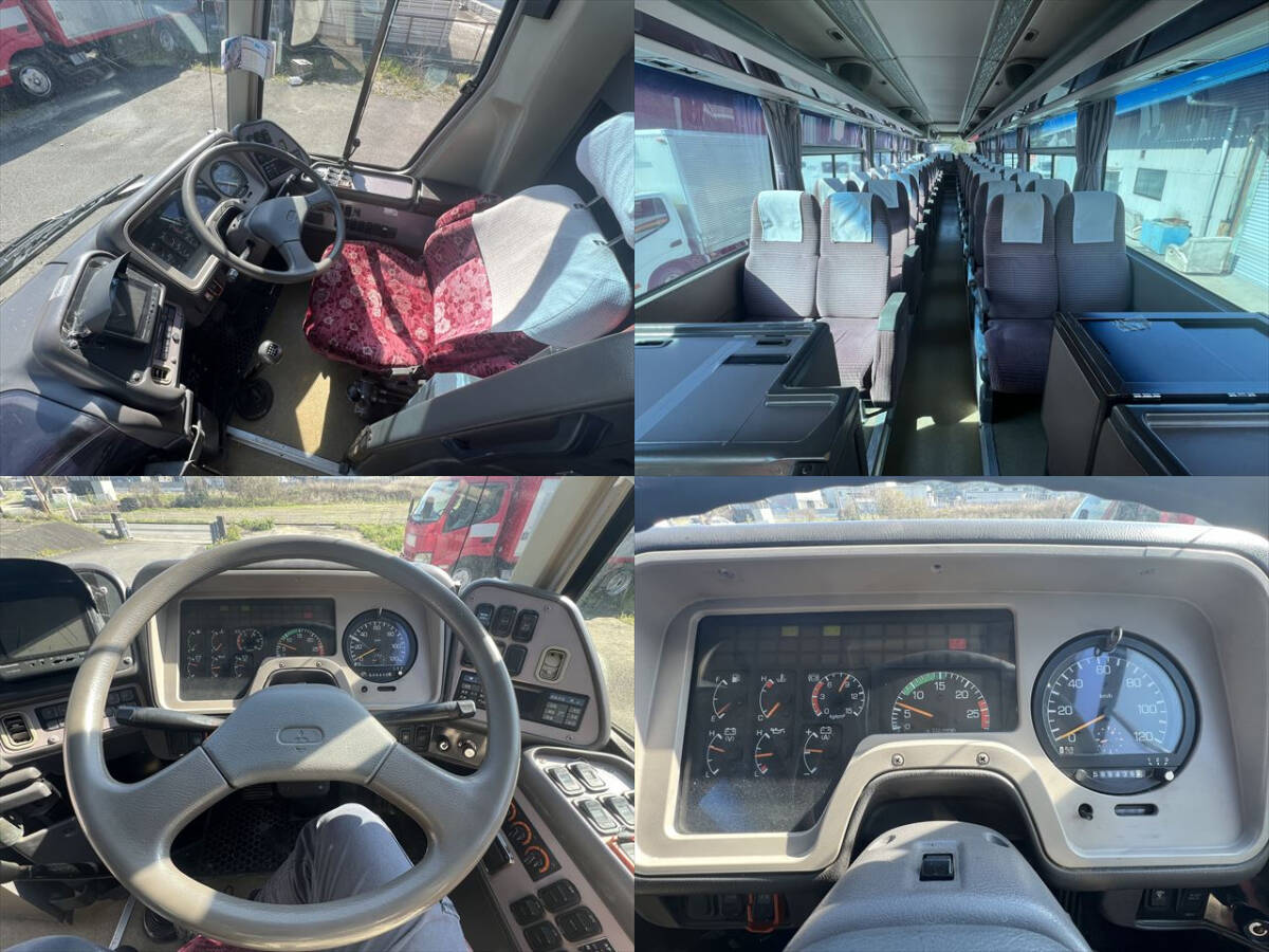  animation equipped! selling out! H8 year Mitsubishi Fuso aero bus 60 number of seats 17.73L diesel 6 speed MT engine good condition! Saga Fukuoka 