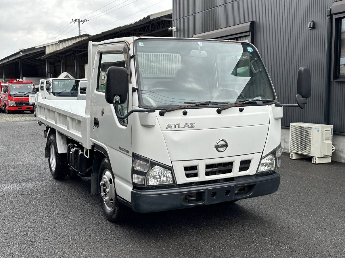 動画有！売り切り！H19年 日産 アトラス ATLAS 2t ダンプ 低床 4.7L ディーゼル スムーサー エンジン好調！検）エルフ 佐賀福岡の画像1