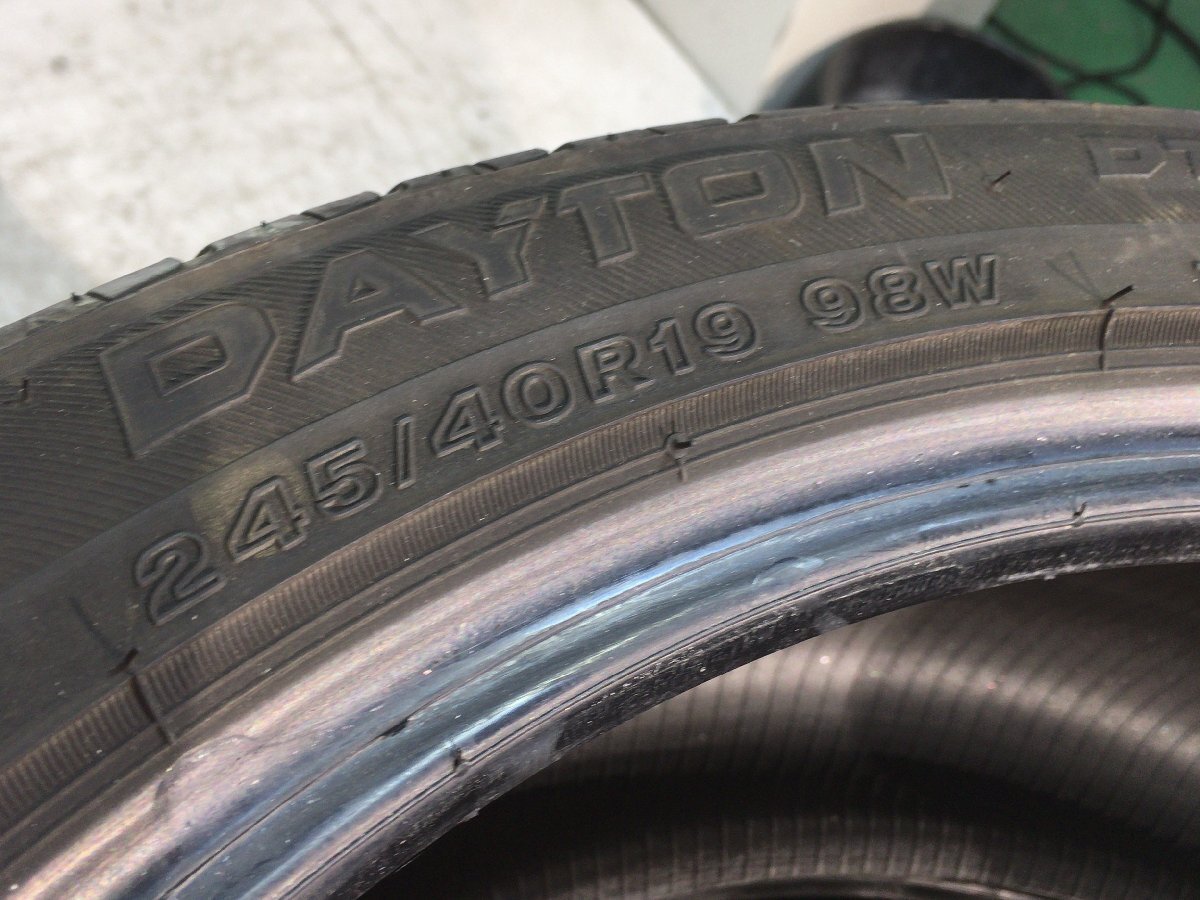 6～7分山 DAYTON DT30 245/40R19 98W 2018年 4本 ノーマルタイヤ アルファード等_画像7