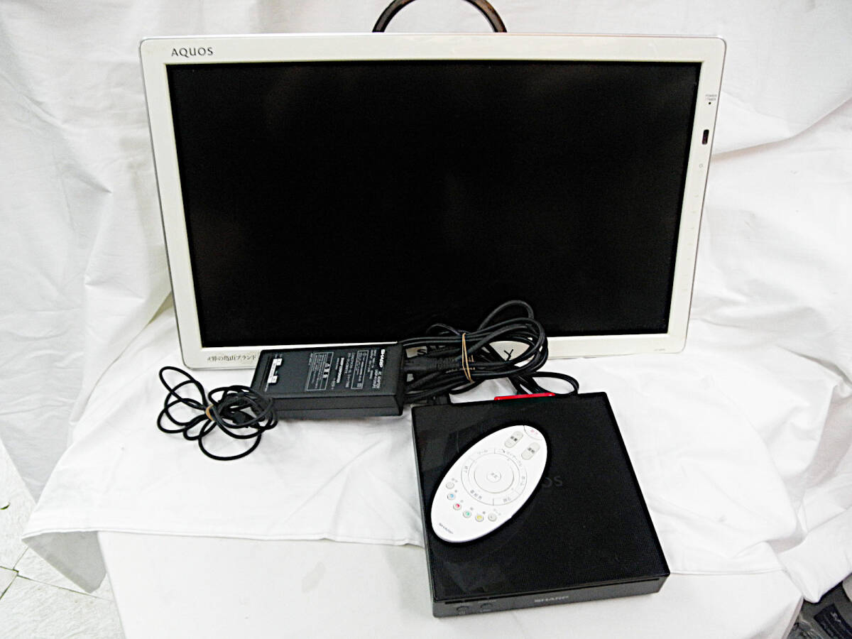 液晶割れ動作品ジャンク シャープ20インチ液晶テレビ LC20FS リモコンBcasカード付の画像3