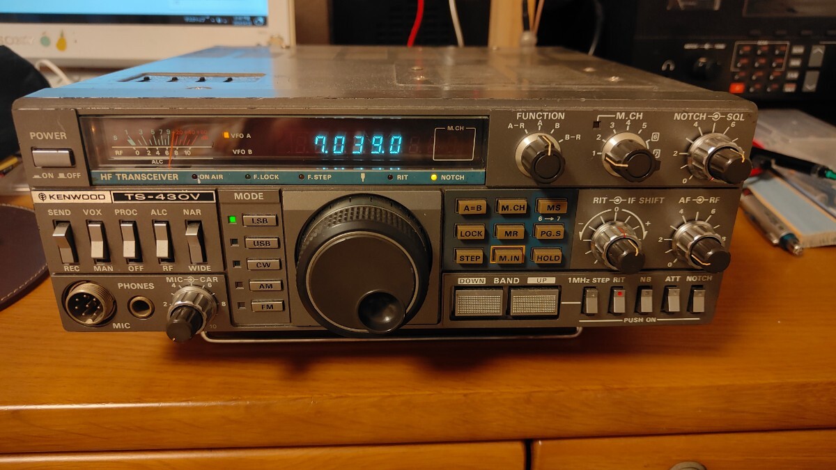 【中古・美品・送料無料】ケンウッド KENWOOD TS-430V HF無線機・オールモード受信機 受信確認済み SSBフィルター実装の画像2