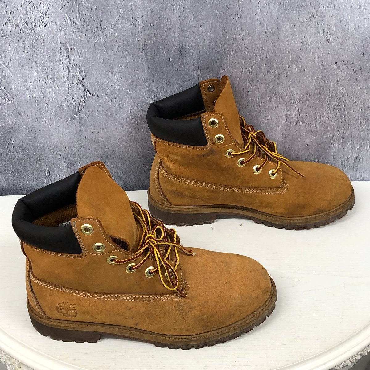 ◎M400 Timberland ティンバーランド ブーツ 12909W 6INCH PREMIUM WATERPROOF BOOTS 6インチ プレミアム イエロー24.5cm (ma)_画像4