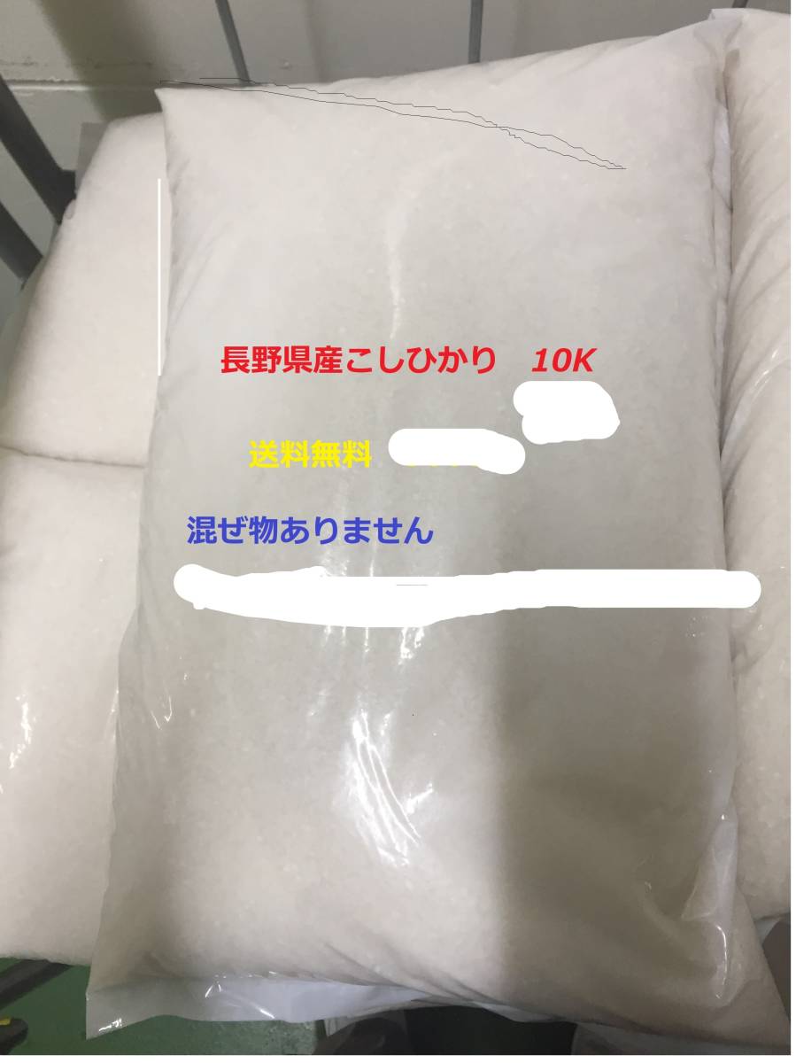 新米長野県産令和５年産　新米コシヒカリ100％10kg　業務用　送料無料_画像1