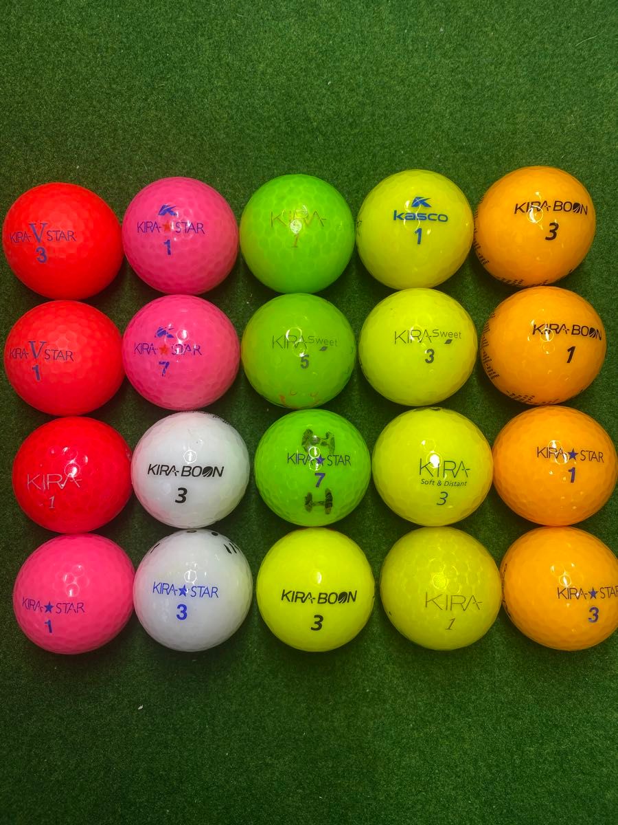 美品　キャスコ　KIRAシリーズ　ロストボール　20球　レディース　カラーボール　kasco