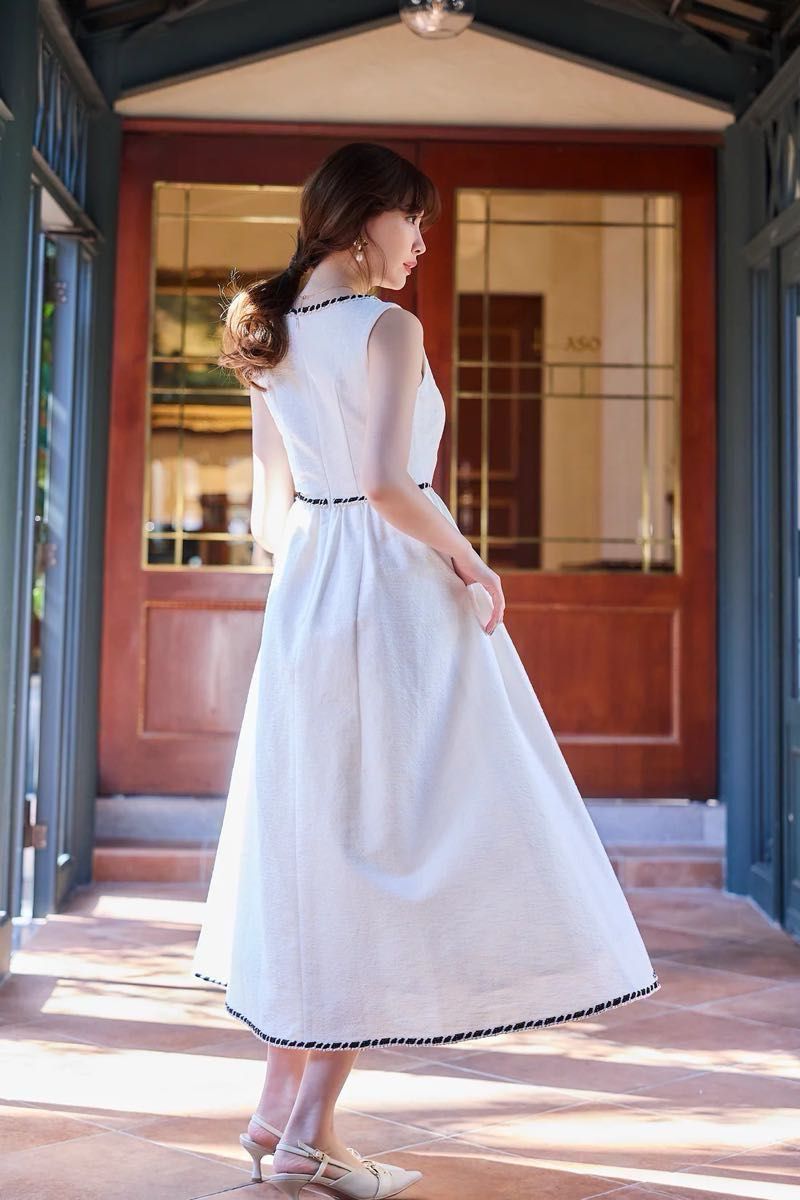 herlipto Monaco Tweed Dress /white Mサイズ Herlipto Monaco Tweed Dress - white / M