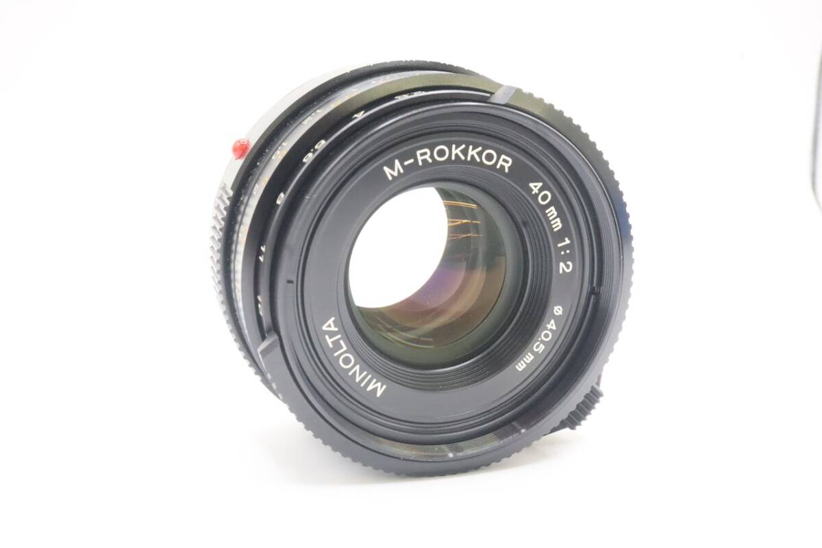MINOLTA CLE M-ROKKOR 40mm F2 高級レンジファインダー フィルムカメラ ミノルタ 美品 動作確認済み の画像8
