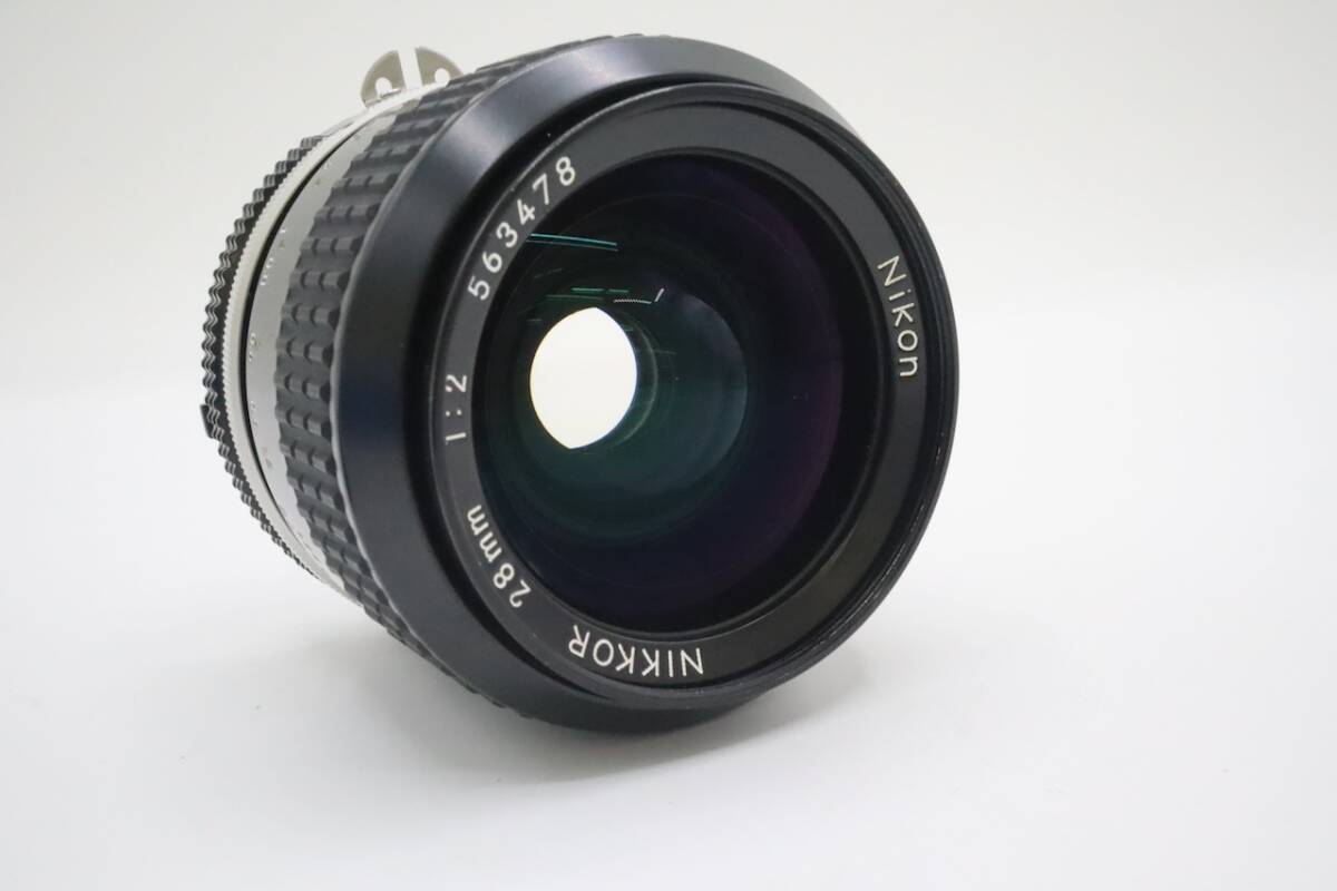Nikon Ai NIKKOR 28mm F2 28/1:2 ニコン レンズ 大口径 美品 026605_画像9